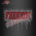 Shimmery Freedom Iron on Rhinestone Transfer custom letter heat transfer Shimmery Freedom Iron on Rhinestone Transfer custom letter heat transfer